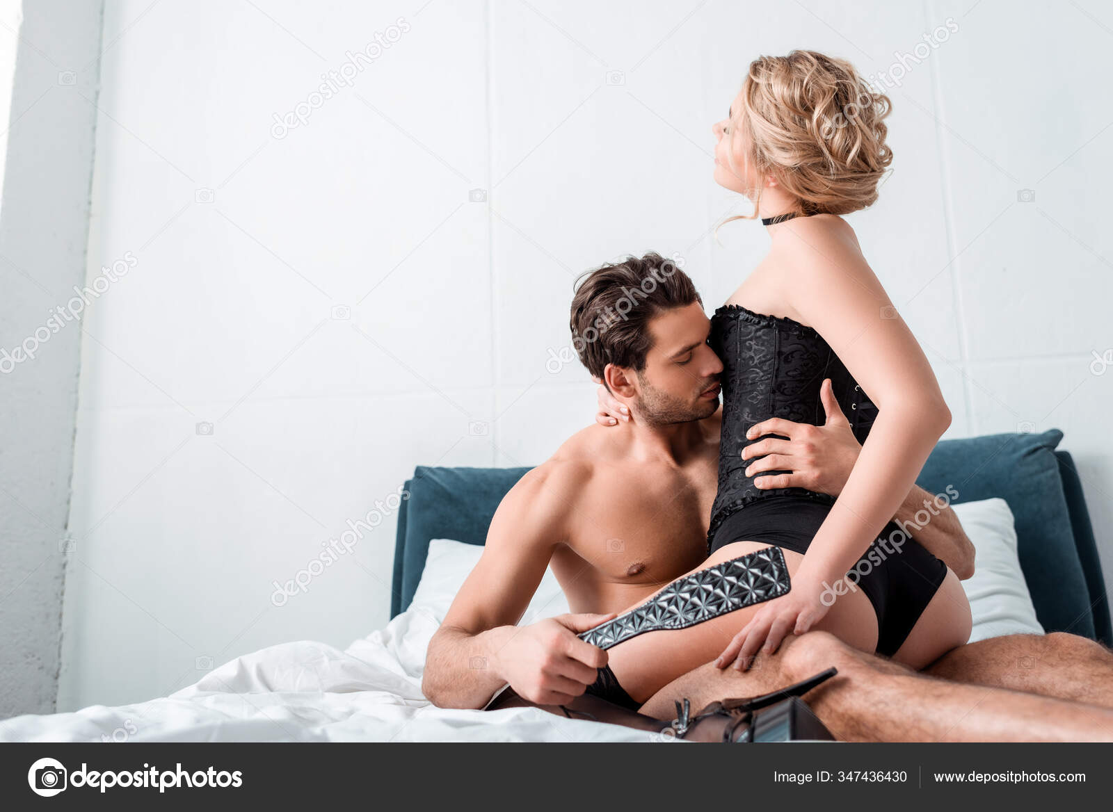 Dominant Man Holding Spanking Paddle Hot Woman Stock Photo by ©HayDmitriy 347436430 picture