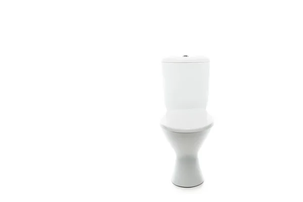 Ceramic clean toilet bowl isolated on white — Stock Photo