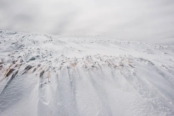 Scenic view of mountain covered with white snow — Stock Photo
