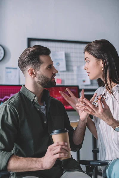 Information security analysts planning work in office — Stock Photo
