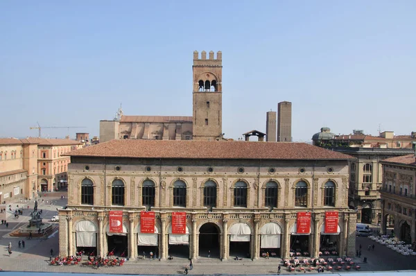 Piazza Maggiore Palzzo Del Podesta — Stock Photo, Image