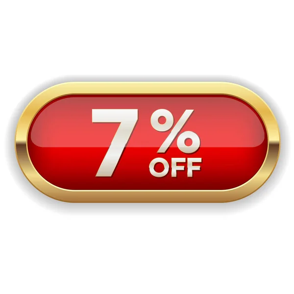 Realistic sale button — Stock Vector
