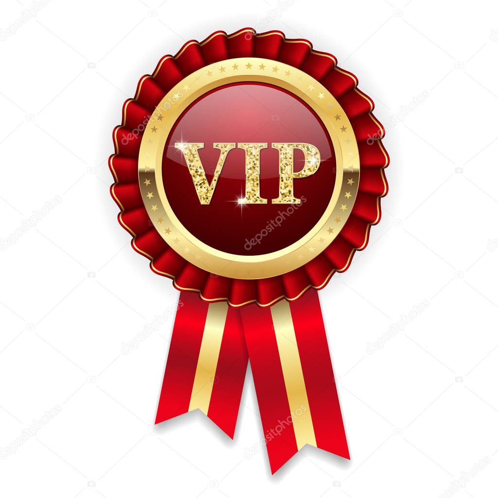 Gold vip rosette