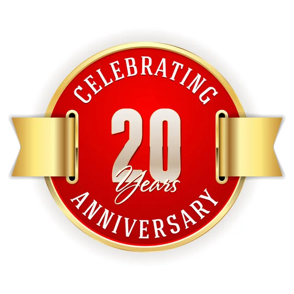 Celebrating 20 Years Anniversary — Stock Vector