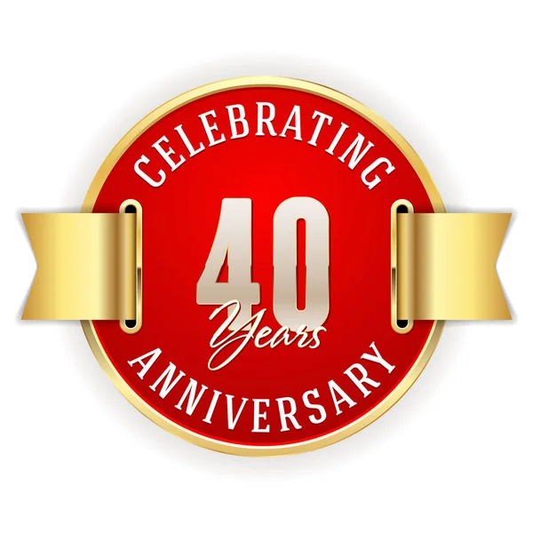 Celebrando 40 anos aniversário —  Vetores de Stock