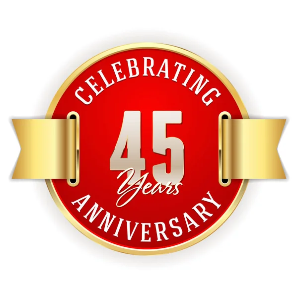 Празднование 45-летия — стоковый вектор