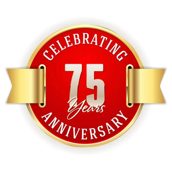 Celebrando 75 anos aniversário — Vetor de Stock