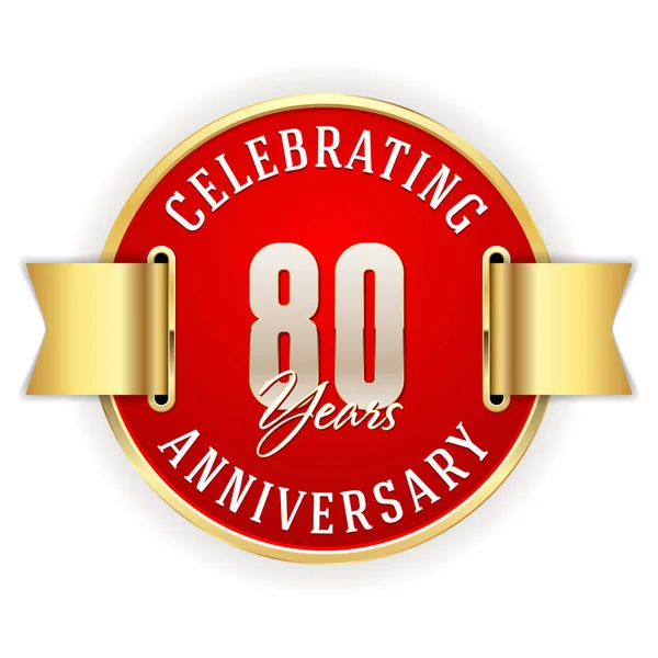 80 Jahre Jubiläum — Stockvektor