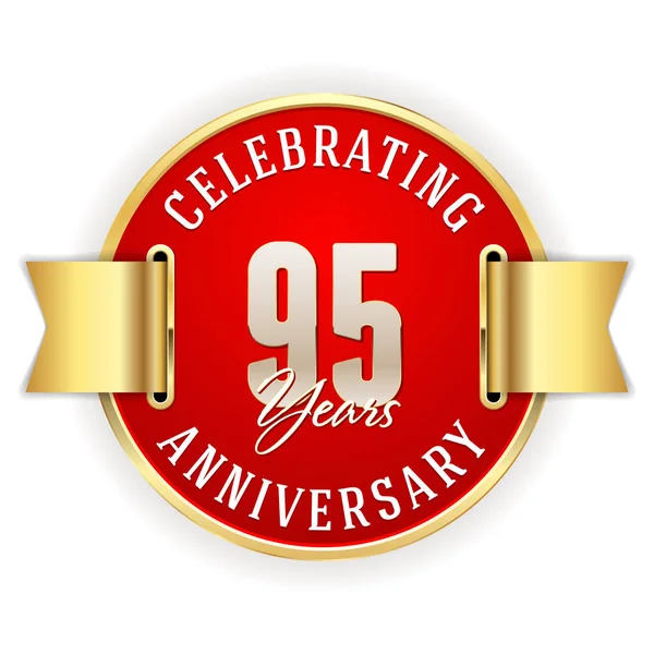 95 jaar verjaardag vieren — Stockvector