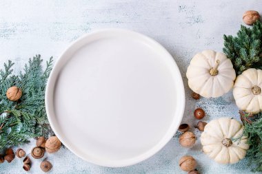 Beyaz dekoratif kabaklar