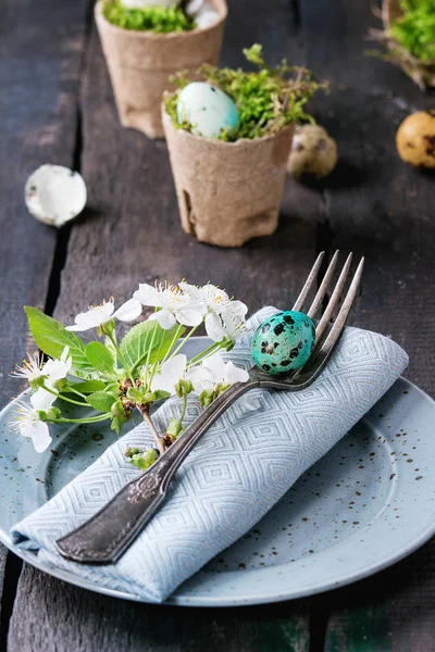 Oeufs de caille de Pâques colorés — Photo