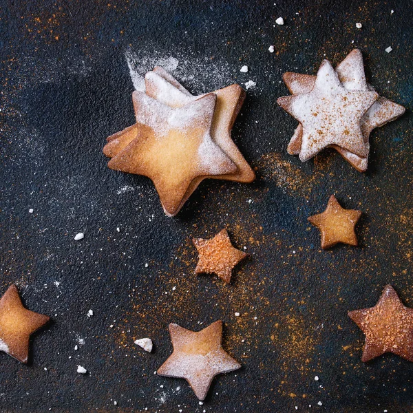 Shortbread star shape sugar cookies — Stock Photo, Image