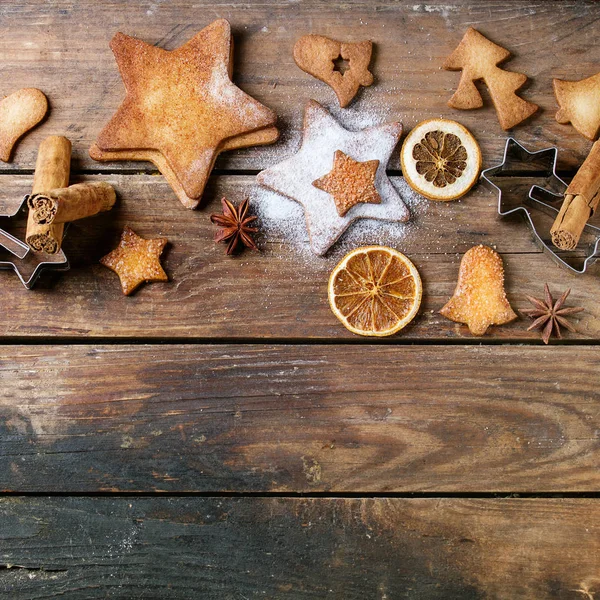 Shortbread estrela forma biscoitos de açúcar — Fotografia de Stock