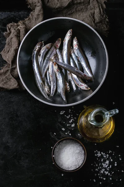 Рыбы свежих анчоусов — стоковое фото