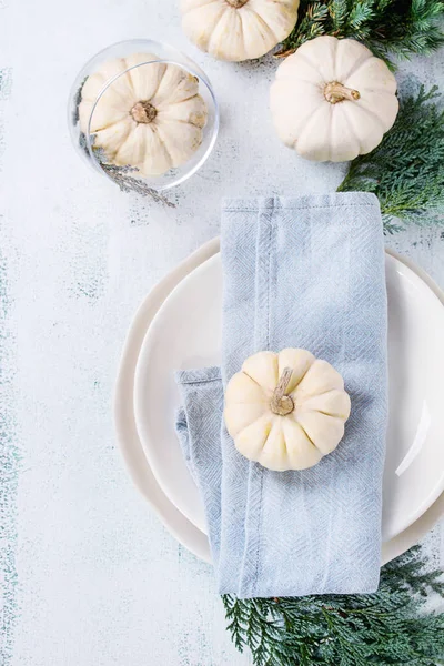 White decorative pumpkins — Stock Photo, Image