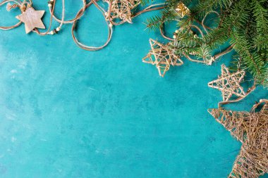 Noel tatil turkuaz arka plan