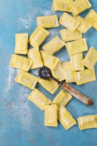 Uncooked ravioli pasta — Stock Photo, Image