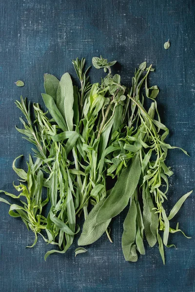 Bundle of fresh Italian herbs — Stock Photo, Image