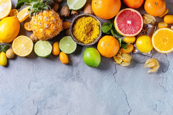 柑橘系の果物の様々 な — ストック写真