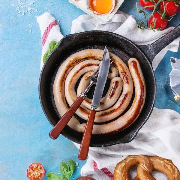 Frühstück mit Bratwurst — Stockfoto