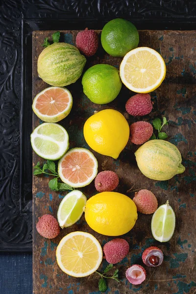 Разнообразие цитрусовых и лимона тигра — стоковое фото