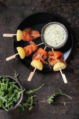 Meze somon füme ve patates ile