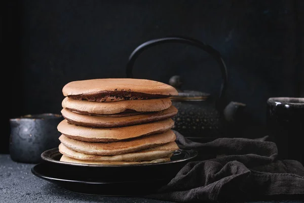 Pancake coklat ombre — Stok Foto