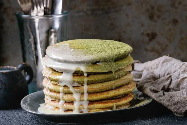 Pancake Ombre matcha — Stok Foto
