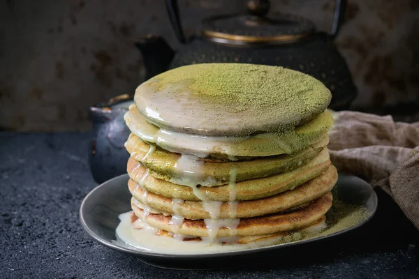 Pancake Ombre matcha — Stok Foto