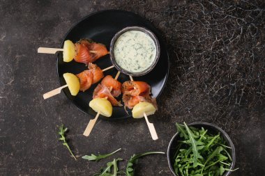 Meze somon füme ve patates ile