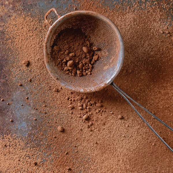 Cocoa powder as background — Stock Photo, Image