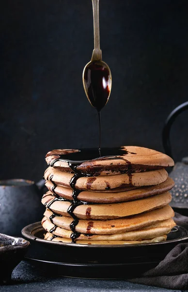 Panquecas de chocolate Ombre — Fotografia de Stock