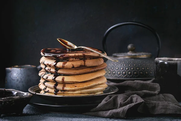 Pancake coklat ombre — Stok Foto