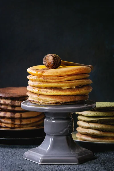 Berbagai ombre pancake — Stok Foto