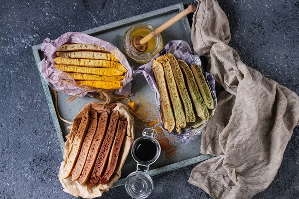 Mängd ombre pannkakor — Stockfoto