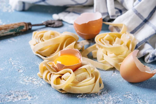 Fresh homemade pasta tagliatelle