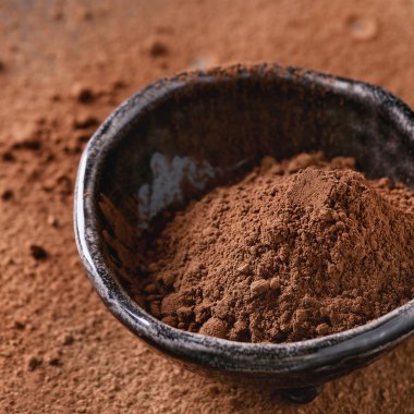 Arka plan olarak kakao tozu