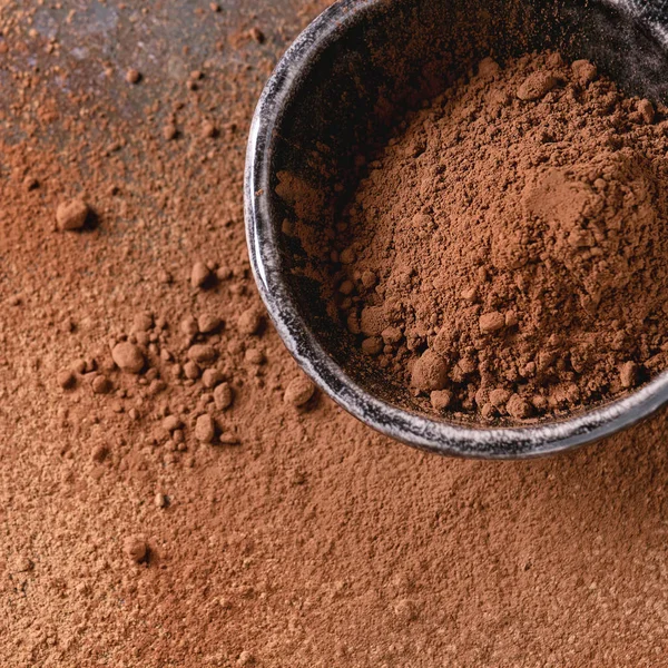 Kakaopulver als Hintergrund — Stockfoto