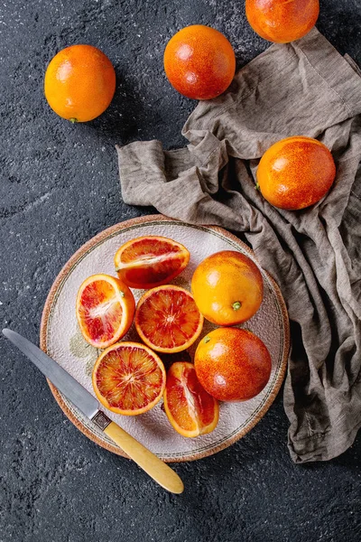 Laranjas de sangue sicilianas frutas — Fotografia de Stock