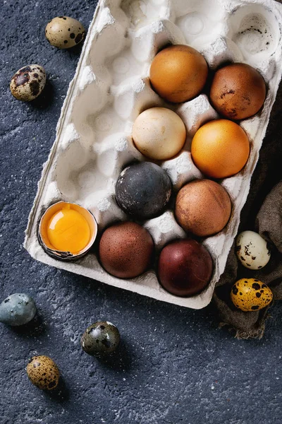 Brown colored easter eggs — Stock Photo, Image