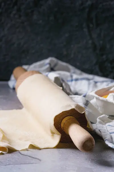 Taze ev yapımı hamur makarna için — Stok fotoğraf