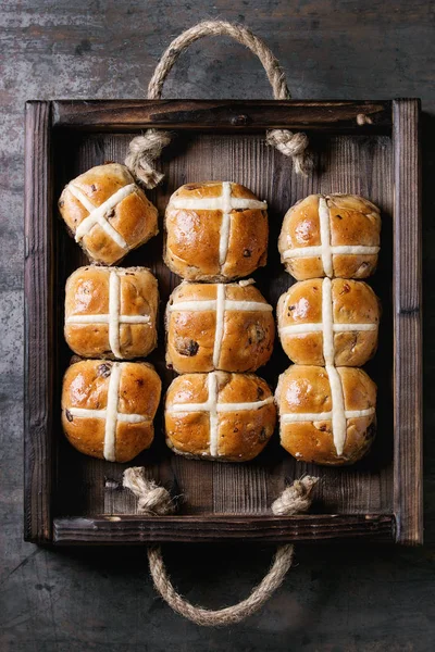 뜨거운 십자가 빵 — 스톡 사진