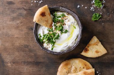 labneh taze Lübnan krem peynir dip