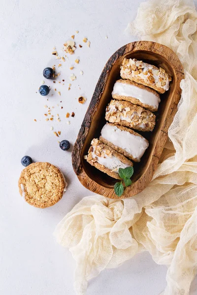 Lody Kanapki w plikach cookie — Zdjęcie stockowe