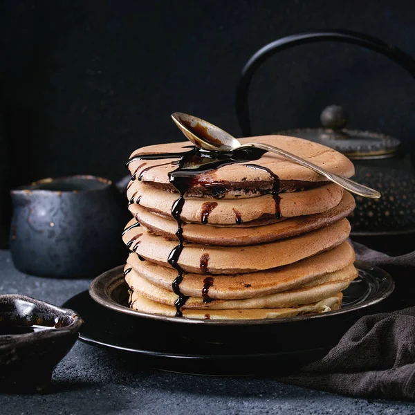 Pancake coklat ombre — Stok Foto