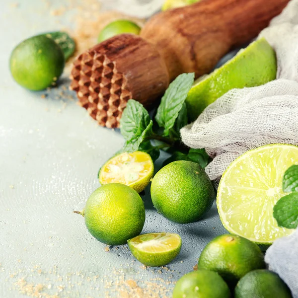 Ingredienser för mojito — Stockfoto