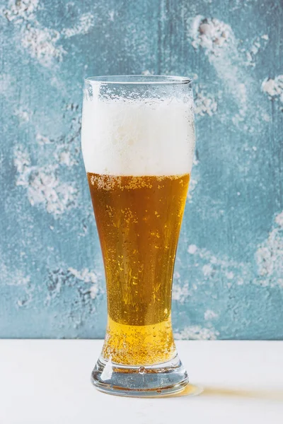 Glass of lager beer — Stock Photo, Image