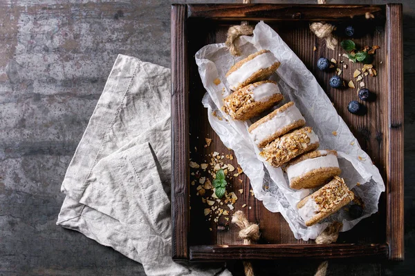 Sandwichs à la crème glacée en biscuits — Photo