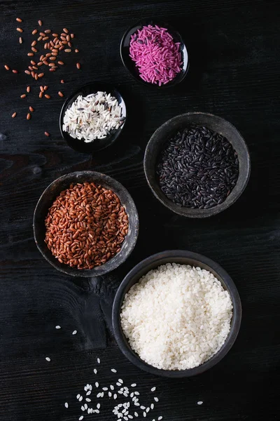 Variety of colorful rice — Stock Photo, Image