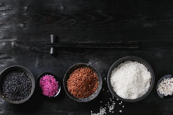 Variety of colorful rice — Stock Photo, Image